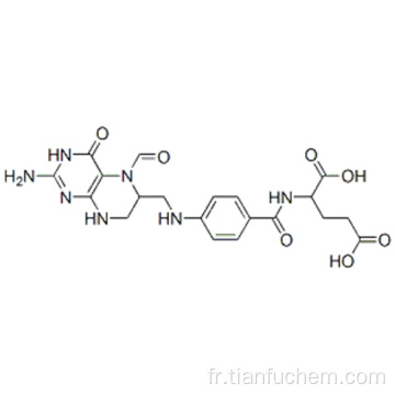 Acide L-glutamique, N- [4 - [[(2-amino-5-formyl-3,4,5,6,7,8-hexahydro-4-oxo-6-ptéridinyl) méthyl] amino] benzoyl] CAS 58-05-9